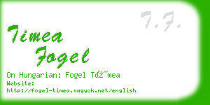 timea fogel business card